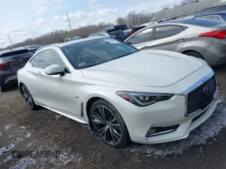 2019 Infiniti Q60 Luxe with VIN JN1EV7ELXKM290815, listed as a IAAI auction lot 41614000 with 57,704 mi miles and . Bid and sale history available at carsss.com. Image 1.