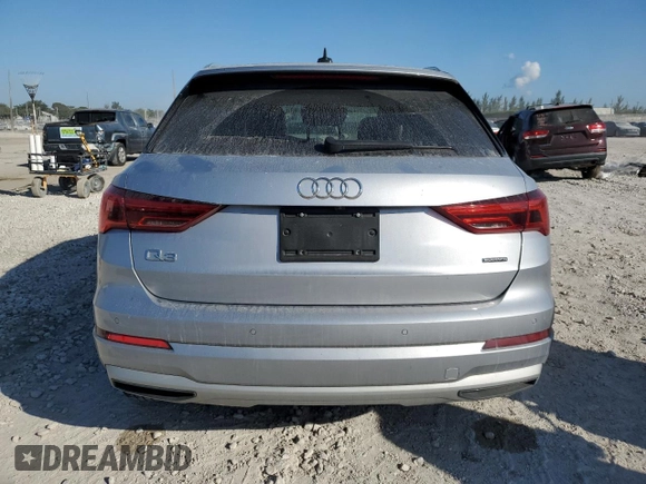 2022 Audi Q3 Premium with VIN WA1AUCF31N1006249, listed as a Copart auction lot 44422395 with 41,862 mi miles and Non Repairable. Bid and sale history available at carsss.com. Image 6.