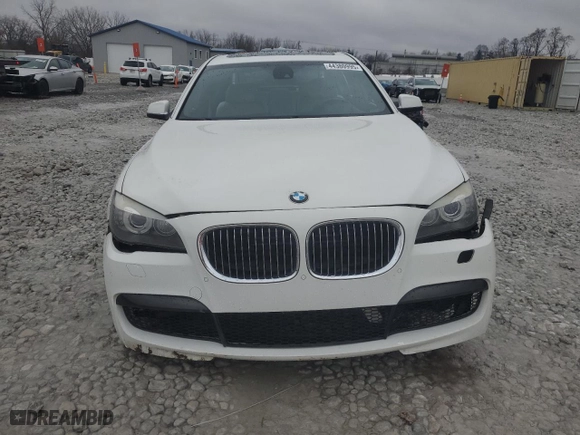 2011 BMW 7 Series 750Li with VIN WBAKB8C57BC851641, listed as a Copart auction lot 44380995 with 184,602 mi miles and Salvage Title. Bid and sale history available at carsss.com. Image 5.