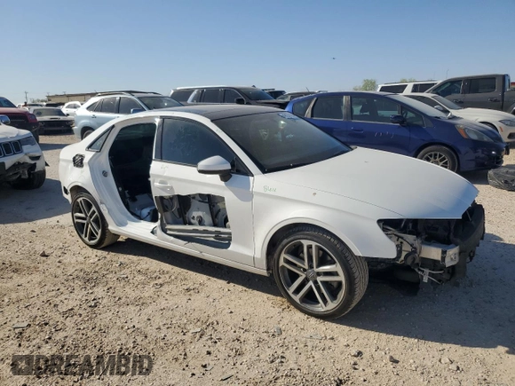 2019 Audi A3 Sedan Premium with VIN WAUAUGFF3KA118230, listed as a Copart auction lot 49153105 with 48,985 mi miles and Salvage Title. Bid and sale history available at carsss.com. Image 4.