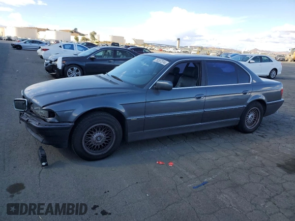 2001 BMW 7 Series 740iL with VIN WBAGH83491DP27388, listed as a Copart auction lot 78287314 with 31,045 mi miles and Salvage Title. Bid and sale history available at carsss.com. Image 1.