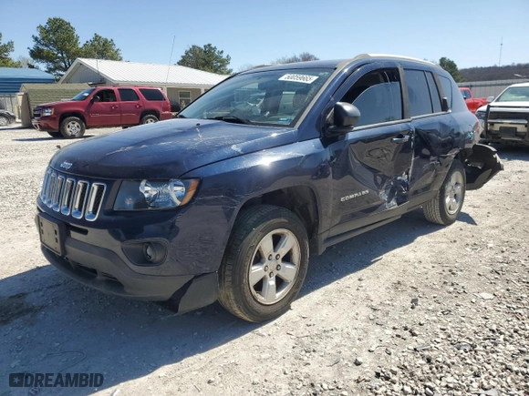 2016 Jeep Compass Sport with VIN 1C4NJCBA1GD785092, listed as a Copart auction lot 50059665 with 142,434 mi miles and Salvage Title. Bid and sale history available at carsss.com. Image 1.