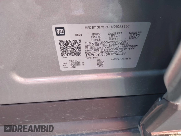 2024 Cadillac XT4 FWD Premium Luxury с VIN 1GYFZCR40RF158284, выставлен на аукционе IAAI как лот 41366150 с пробегом Не указан миль и . История ставок и продаж доступна на DreamBid. Изображение 9.