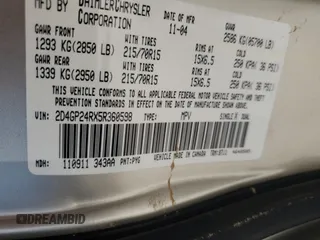 2005 Dodge Caravan SE с VIN 2D4GP24RX5R360598, выставлен на аукционе Copart как лот 60288075 с пробегом 126 609 миль миль и На запчасти • Non repairable. История ставок и продаж доступна на DreamBid. Изображение 13.