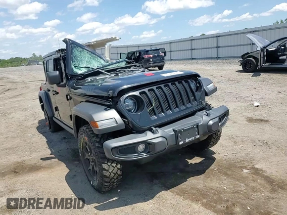 2022 Jeep Wrangler Unlimited Sport S with VIN 1C4HJXDG6NW141367, listed as a Copart auction lot 61546295 with Not provided miles and Salvage title. Bid and sale history available at DreamBid. Image 14.