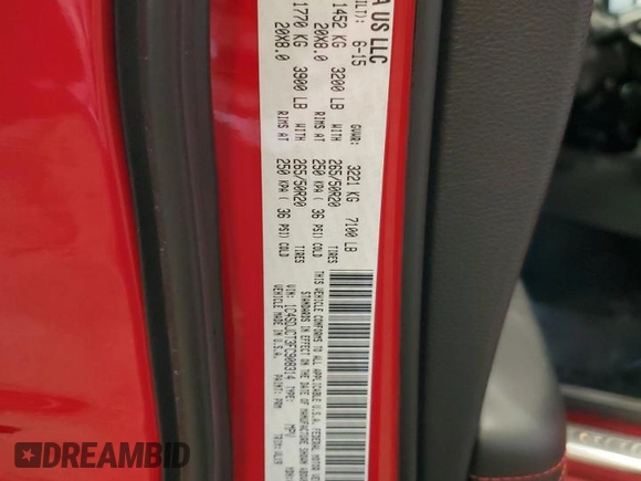 2015 Dodge Durango R/T z VIN 1C4SDJCT3FC908314, wystawiony jako Copart lot #60619515 z przebiegiem 105 023 mil mil oraz Szkoda całkowita • Salvage title. Historia ofert i sprzedaży dostępna na DreamBid. Obrazek 13.