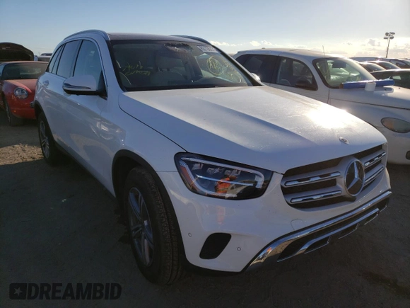2022 Mercedes-Benz GLC with VIN W1N0G8DBXNG084454, listed as a Copart auction lot 63196872 with 0 mi miles. Bid and sale history available at carsss.com. Image 1.