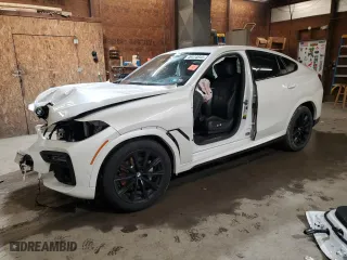 2021 BMW X6 xDrive40i with VIN 5UXCY6C00M9F16608, listed as a Copart auction lot 49414845 with 0 mi miles and Salvage Title. Bid and sale history available at carsss.com. Image 1.