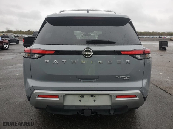 2022 Nissan Pathfinder Platinum with VIN 5N1DR3DK3NC247468, listed as a Copart auction lot 49510755 with 36,686 mi miles and Salvage Title. Bid and sale history available at carsss.com. Image 6.