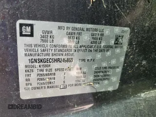 2017 Chevrolet Suburban LS с VIN 1GNSKGEC6HR249805, выставлен на аукционе Copart как лот 57065065 с пробегом Не указан миль и Списание • Salvage title. История ставок и продаж доступна на DreamBid. Изображение 13.