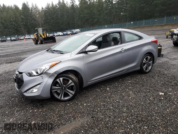 2013 Hyundai Elantra Coupe SE with VIN KMHDH6AE9DU013525, listed as a Copart auction lot 43639555 with 0 mi miles and Salvage Title. Bid and sale history available at carsss.com. Image 1.