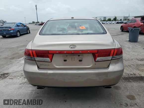 2007 Hyundai Azera GLS с VIN KMHFC46D97A235273, выставлен на аукционе Copart как лот 59891635 с пробегом 68 518 миль миль и Списание • Salvage title. История ставок и продаж доступна на DreamBid. Изображение 6.