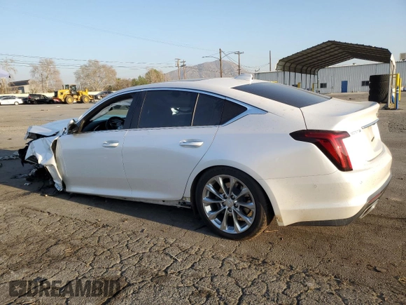 2022 Cadillac CT5 Premium Luxury z VIN 1G6DN5RK9N0118756, wystawiony jako Copart lot #46191675 z przebiegiem 45 527 mil mil oraz Szkody całkowita. Historia ofert i sprzedaży dostępna na DreamBid. Obrazek 2.
