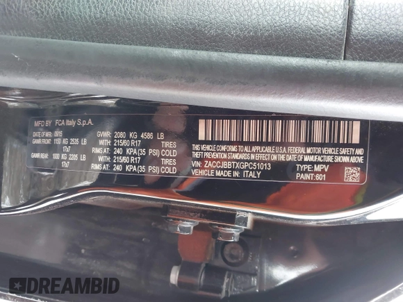 2016 Jeep Renegade Latitude with VIN ZACCJBBTXGPC51013, listed as a IAAI auction lot 41708394 with 150,512 mi miles. Bid and sale history available at carsss.com. Image 9.