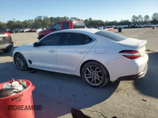 2022 Genesis G70 2.0T with VIN KMTG34TA0NU086204, listed as a Copart auction lot 46270175 with 61,331 mi miles and Salvage Title. Bid and sale history available at DreamBid. Image 2.