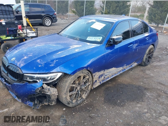 2020 BMW 3 Series M340i xDrive with VIN WBA5U9C00LFH03223, listed as a IAAI auction lot 41020498 with 58,775 mi miles and . Bid and sale history available at DreamBid. Image 2.