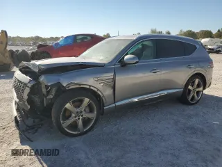 2021 Genesis GV80 Advanced Plus with VIN KMUHCESCXMU059275, listed as a Copart auction lot 74274144 with 78,482 mi miles and Salvage Title. Bid and sale history available at DreamBid. Image 1.