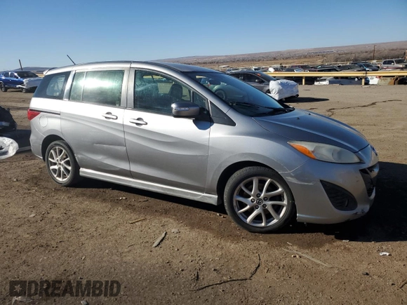 2014 Mazda 5 Touring with VIN JM1CW2CL0E0169665, listed as a Copart auction lot 80062594 with Not Provided miles and Salvage Title. Bid and sale history available at carsss.com. Image 4.