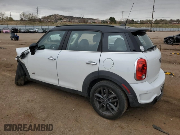 2013 MINI Countryman S ALL4 with VIN WMWZC5C52DWP32567, listed as a Copart auction lot 51462345 with 109,264 mi miles and Salvage Title. Bid and sale history available at DreamBid. Image 2.
