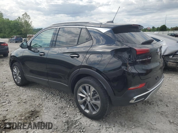 2021 Buick Encore GX Essence with VIN KL4MMFSL3MB151001, listed as a Copart auction lot 56675175 with 20,099 mi miles and Salvage title. Bid and sale history available at DreamBid. Image 2.
