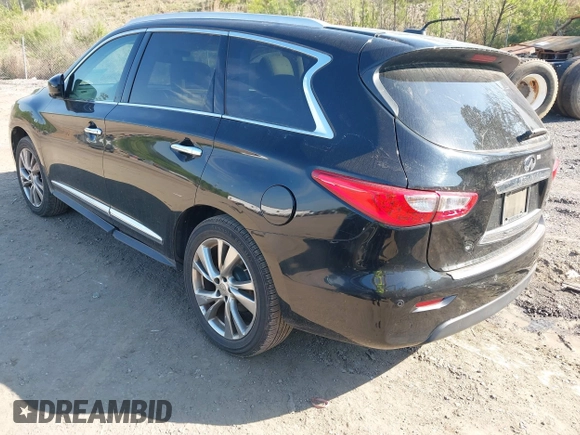 2015 Infiniti QX60 with VIN 5N1AL0MN3FC535859, listed as a IAAI auction lot 42010058 with 160,356 mi miles. Bid and sale history available at carsss.com. Image 3.