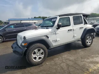 2021 Jeep Wrangler Unlimited Sport S z VIN 1C4HJXDG9MW504842, wystawiony jako Copart lot #58566925 z przebiegiem 78 358 mil mil oraz Szkoda całkowita • Salvage title. Historia ofert i sprzedaży dostępna na DreamBid. Obrazek 1.