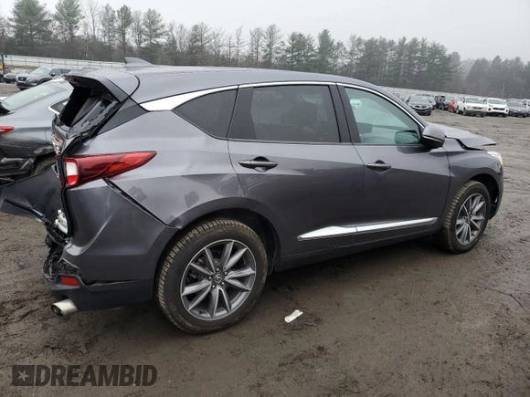 2021 Acura RDX w/Technology Package with VIN 5J8TC2H56ML000834, listed as a Copart auction lot 84500614 with 56,396 mi miles and Salvage Title. Bid and sale history available at carsss.com. Image 3.