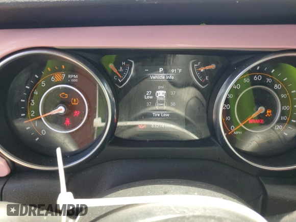 2020 Jeep Wrangler Unlimited Sport S с VIN 1C4HJXDN7LW223393, выставлен на аукционе Copart как лот 60061445 с пробегом 83 274 миль миль и Списание • Salvage title. История ставок и продаж доступна на DreamBid. Изображение 9.