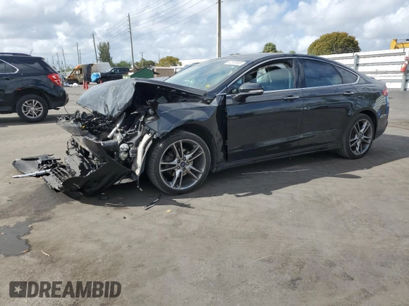 2014 Ford Fusion Titanium with VIN 3FA6P0K90ER190672, listed as a Copart auction lot 50535565 with 139,077 mi miles and Salvage Title. Bid and sale history available at DreamBid. Image 1.