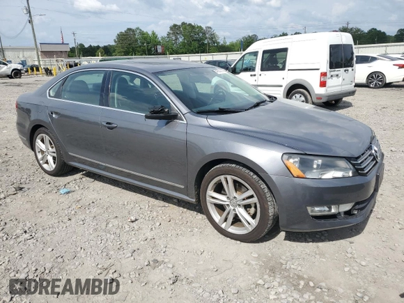 2014 Volkswagen Passat TDI SEL Premium with VIN 1VWCN7A33EC120555, listed as a Copart auction lot 54353295 with 117,436 mi miles and Clean Title. Bid and sale history available at carsss.com. Image 4.