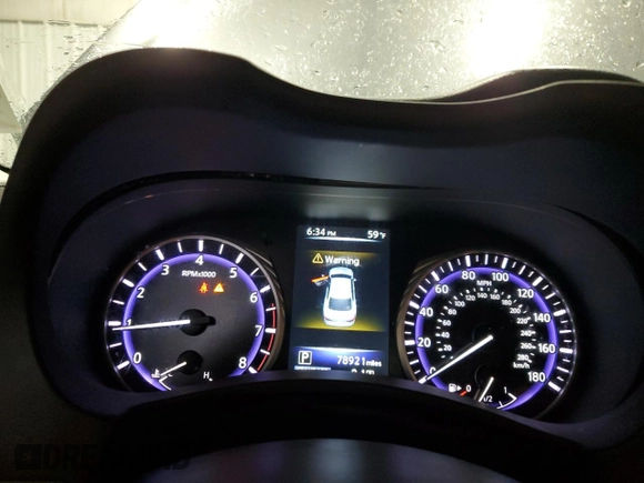 2017 Infiniti Q50 2.0t with VIN JN1CV7AP6HM642569, listed as a Copart auction lot 47852195 with 78,921 mi miles and Salvage Title. Bid and sale history available at carsss.com. Image 9.