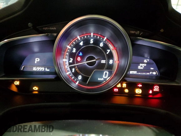 2015 Mazda 3 S Grand Touring with VIN JM1BM1W36F1234635, listed as a Copart auction lot 44019905 with 169,991 mi miles and Salvage Title. Bid and sale history available at DreamBid. Image 9.