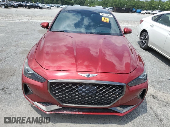 2019 Genesis G70 3.3T Advanced with VIN KMTG34LE3KU021961, listed as a Copart auction lot 65022834 with 45,498 mi miles and Salvage Title. Bid and sale history available at carsss.com. Image 5.