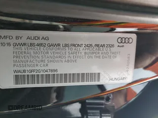 2016 Audi S3 Premium Plus with VIN WAUB1GFF2G1047896, listed as a Copart auction lot 46816835 with 113,223 mi miles and Salvage Title. Bid and sale history available at carsss.com. Image 14.