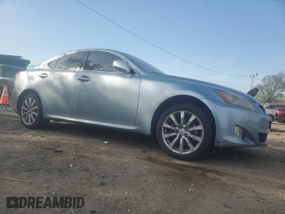 2006 Lexus IS 250 with VIN JTHCK262465005997, listed as a Copart auction lot 54251915 with 208,670 mi miles and Salvage Title. Bid and sale history available at DreamBid. Image 4.