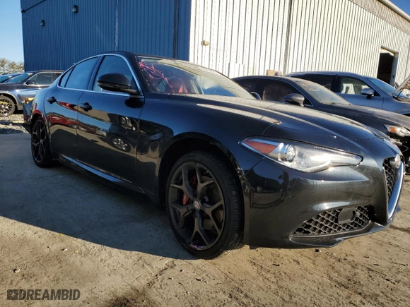 2021 Alfa Romeo Giulia Ti with VIN ZARFANBN4M7645427, listed as a Copart auction lot 46486575 with 0 mi miles and Salvage Title. Bid and sale history available at carsss.com. Image 4.