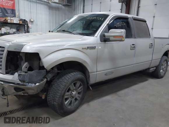 2010 Ford F-150 XL with VIN 1FTFW1EV1AFB24487, listed as a IAAI auction lot 41829704 with 516,121 mi miles. Bid and sale history available at carsss.com. Image 2.