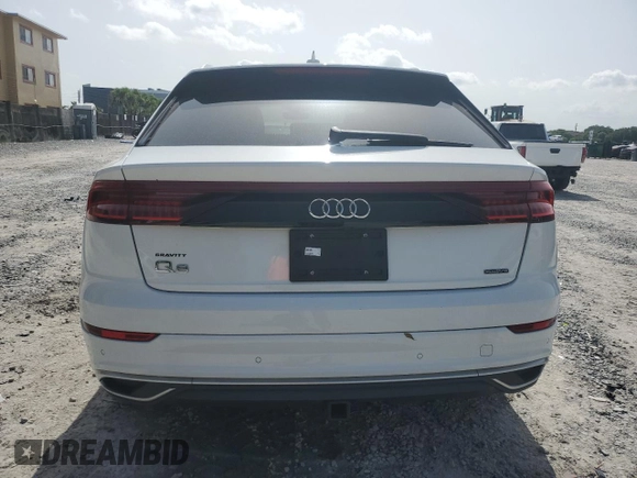 2019 Audi Q8 Premium with VIN WA1AVAF17KD015015, listed as a Copart auction lot 59841555 with 49,977 mi miles and Non repairable. Bid and sale history available at DreamBid. Image 6.