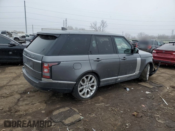 2017 Land Rover Range Rover с VIN SALGS2FE9HA335215, выставлен на аукционе Copart как лот 47974405 с пробегом 120 235 миль миль и Списание • Salvage title. История ставок и продаж доступна на DreamBid. Изображение 3.