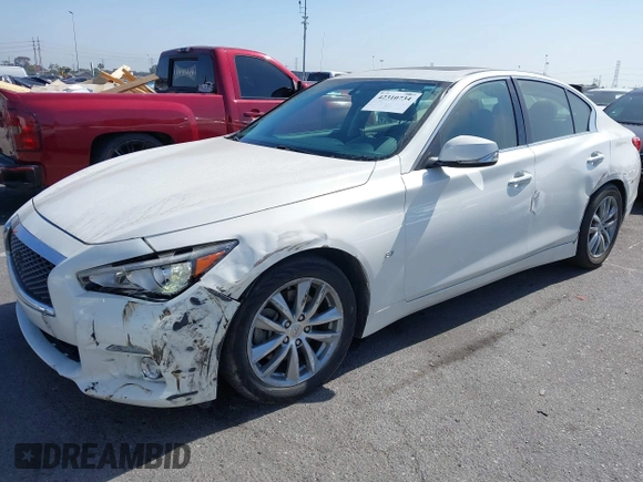 2015 Infiniti Q50 with VIN JN1BV7AP1FM333942, listed as a IAAI auction lot 42310734 with 111,592 mi miles and . Bid and sale history available at DreamBid. Image 6.
