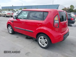 2011 Kia Soul + with VIN KNDJT2A23B7236403, listed as a IAAI auction lot 42100271 with 75,349 mi miles. Bid and sale history available at carsss.com. Image 3.
