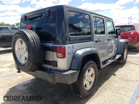 2018 Jeep Wrangler JK Unlimited Sport S with VIN 1C4BJWDG3JL926795, listed as a Copart auction lot 55535224 with 53,377 mi miles and Salvage Title. Bid and sale history available at carsss.com. Image 3.