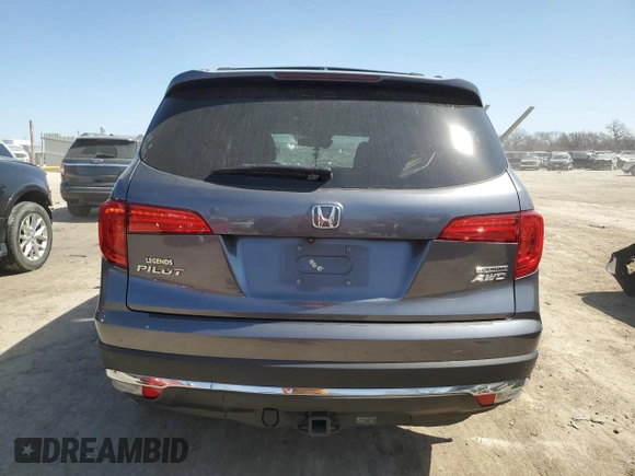 2016 Honda Pilot Touring with VIN 5FNYF6H98GB119708, listed as a Copart auction lot 48964525 with 45,448 mi miles and Salvage Title. Bid and sale history available at carsss.com. Image 6.
