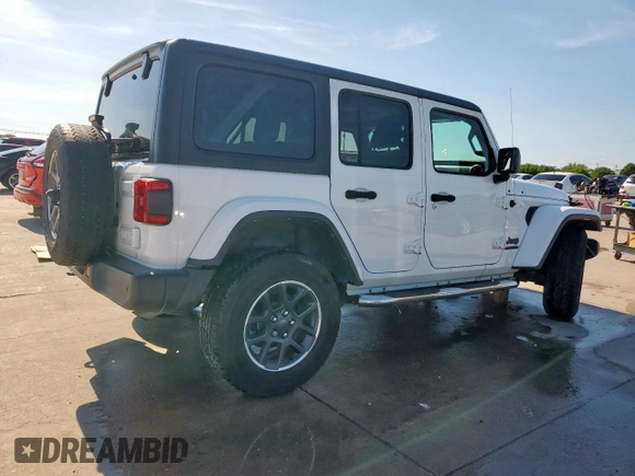 2021 Jeep Wrangler Unlimited Sport S z VIN 1C4HJXDN3MW729708, wystawiony jako Copart lot #58761745 z przebiegiem 64 011 mil mil oraz Szkoda całkowita • Salvage title. Historia ofert i sprzedaży dostępna na DreamBid. Obrazek 3.