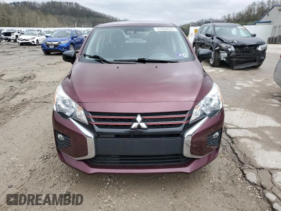 2022 Mitsubishi Mirage ES z VIN ML32FUFJ3NHF08086, wystawiony jako Copart lot #51950045 z przebiegiem 30 677 mil mil oraz Szkoda całkowita • Salvage title. Historia ofert i sprzedaży dostępna na DreamBid. Obrazek 5.