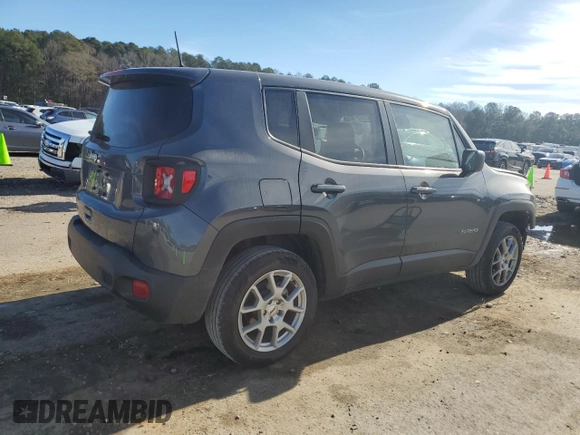 2023 Jeep Renegade Latitude with VIN ZACNJDB11PPP31764, listed as a Copart auction lot 88681705 with 12,593 mi miles and Salvage Title. Bid and sale history available at carsss.com. Image 3.