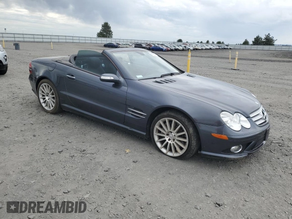 2008 Mercedes-Benz SL 550 with VIN WDBSK71FX8F141468, listed as a Copart auction lot 61036285 with 109,698 mi miles and Salvage title. Bid and sale history available at DreamBid. Image 4.