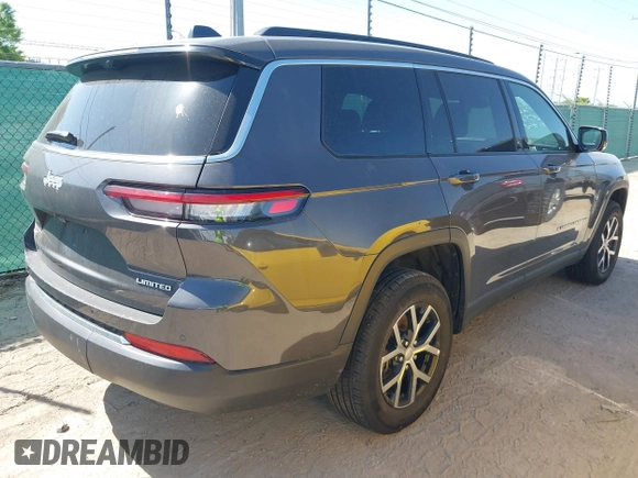 2024 Jeep Grand Cherokee Limited with VIN 1C4RJKBG5R8603504, listed as a IAAI auction lot 41993298 with 33,670 mi miles and . Bid and sale history available at DreamBid. Image 4.