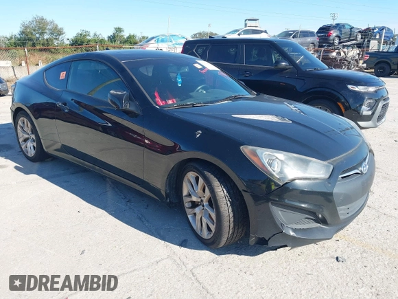 2013 Hyundai Genesis Coupe R-Spec with VIN KMHHT6KD2DU094891, listed as a IAAI auction lot 41273888 with 185,197 mi miles and . Bid and sale history available at DreamBid. Image 1.