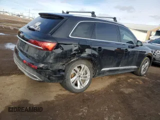 2023 Audi Q7 Premium Plus with VIN WA1LXBF71PD027682, listed as a Copart auction lot 86593014 with 0 mi miles and Salvage Title. Bid and sale history available at carsss.com. Image 3.